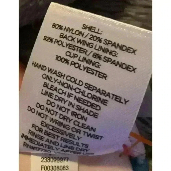 Shade & Shore Bikini Top Multicolor Striped Colorful Swimwear Bro Size 34DD - Picture 5 of 6